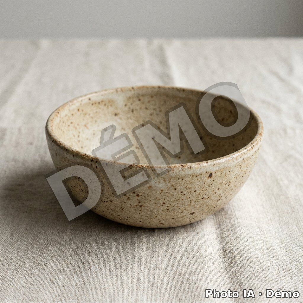 Bol en grès émaillé — pièce unique