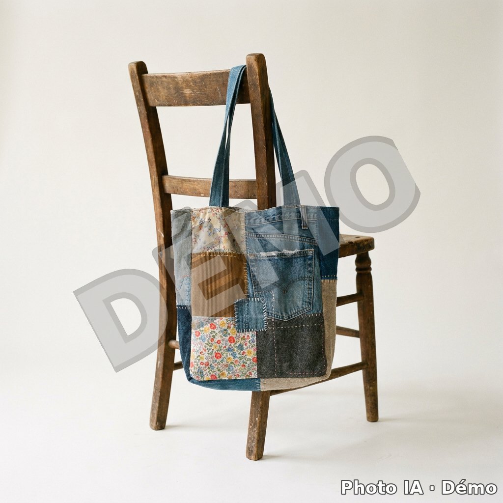 Sac solidaire en tissu recyclé